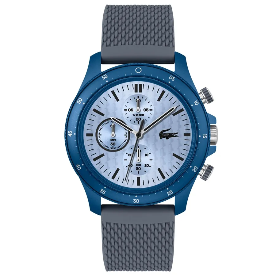 Lacoste Neoheritage 42mm Chronograph Blue Dial, front view