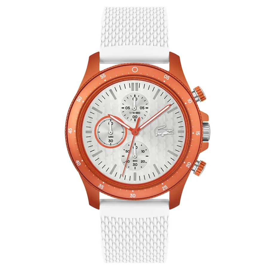 Lacoste Neoheritage 42mm Chronograph White Dial, front view