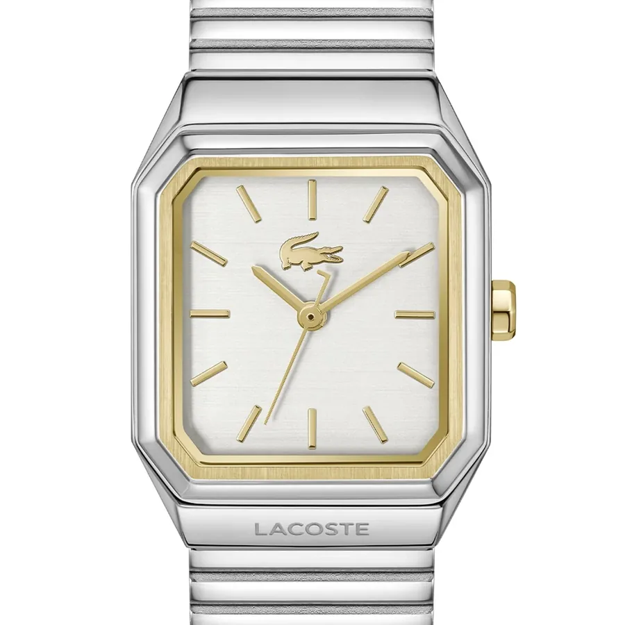 Lacoste Rene 23x30mm White Dial, Silver-Tone Stainless Steel Bracelet, view 3