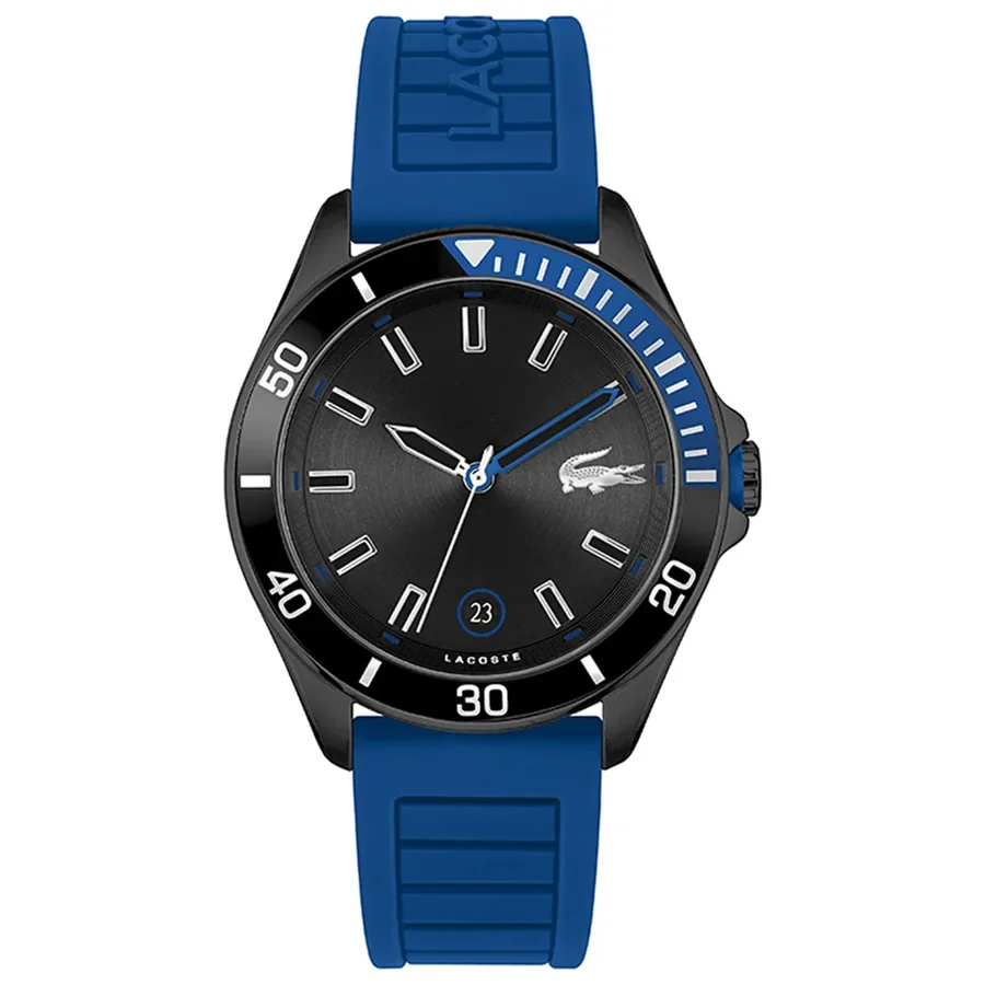 Lacoste Tiebreaker 43mm Black Dial, front view
