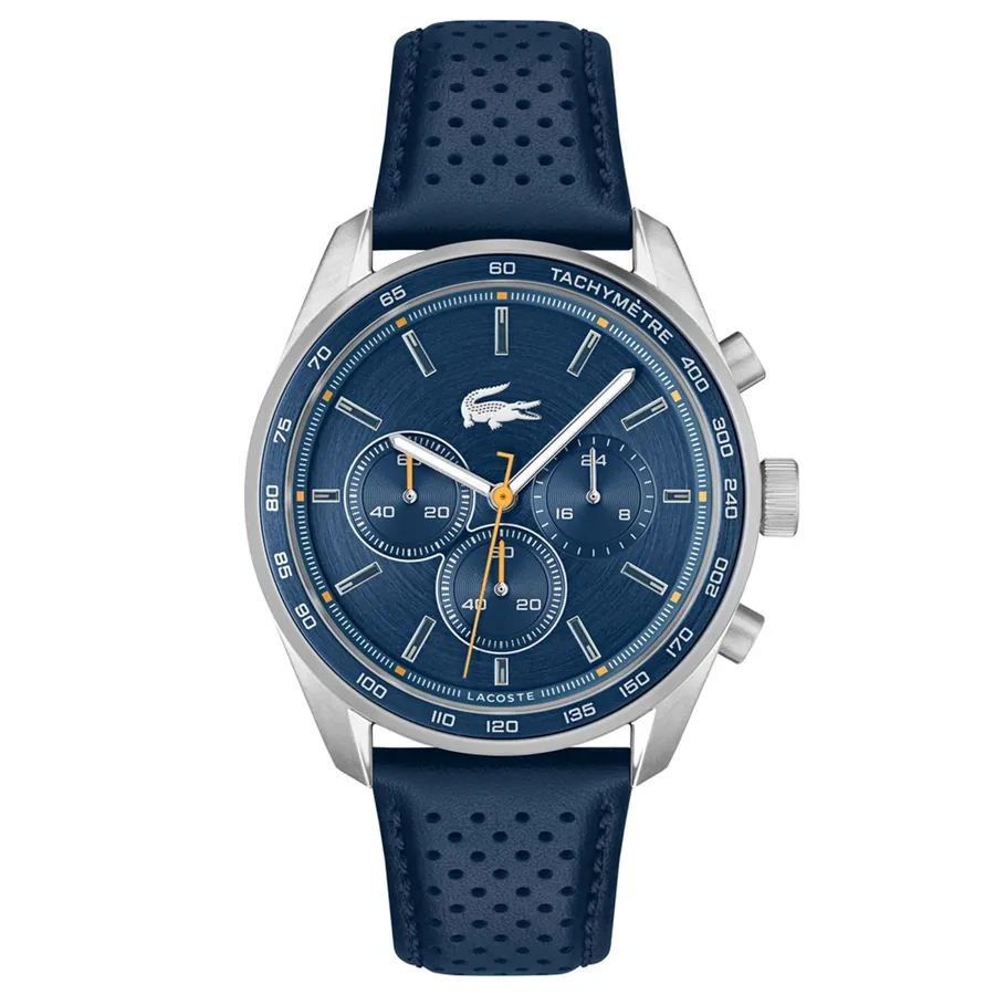 Lacoste Vancouver 42mm Chronograph Blue Dial, front view