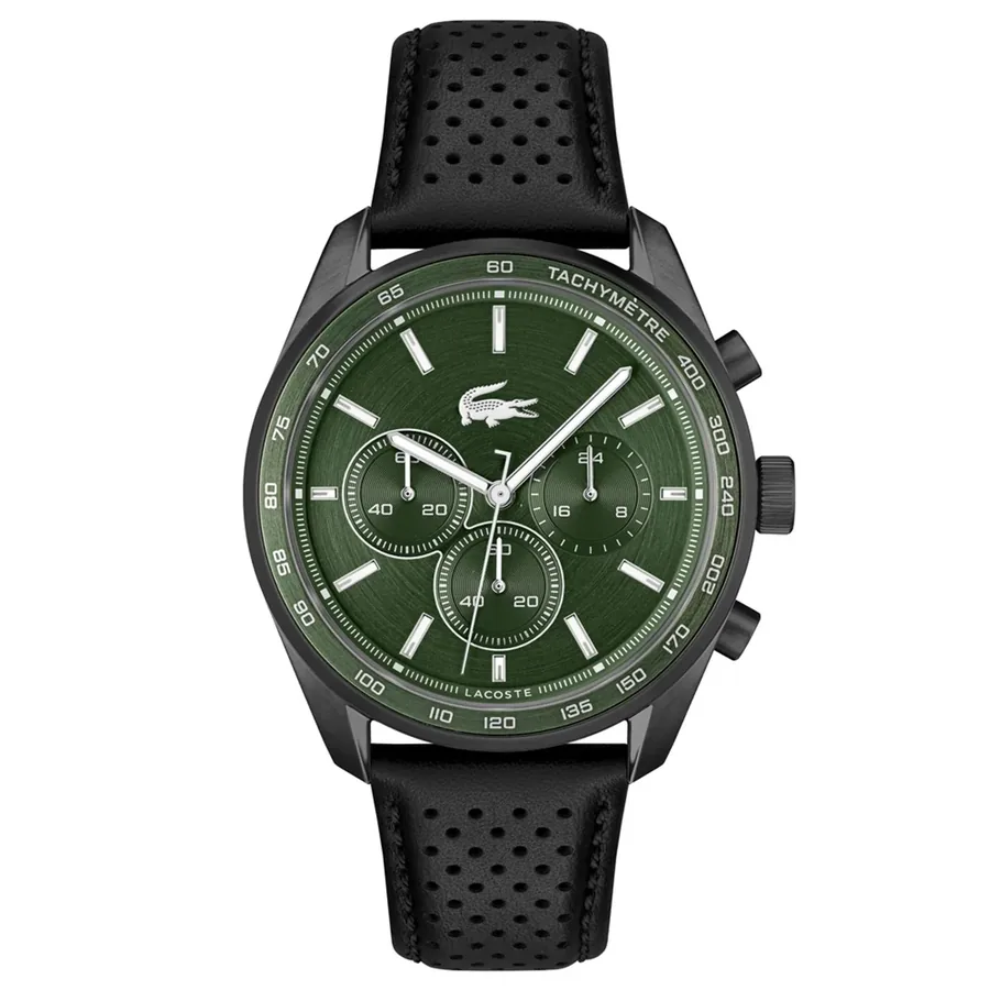 Lacoste Vancouver 42mm Chronograph Green Dial, front view