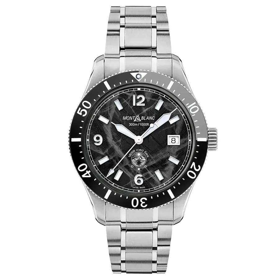 Montblanc 1858 Iced Sea 41mm Chronograph Black Dial, front view