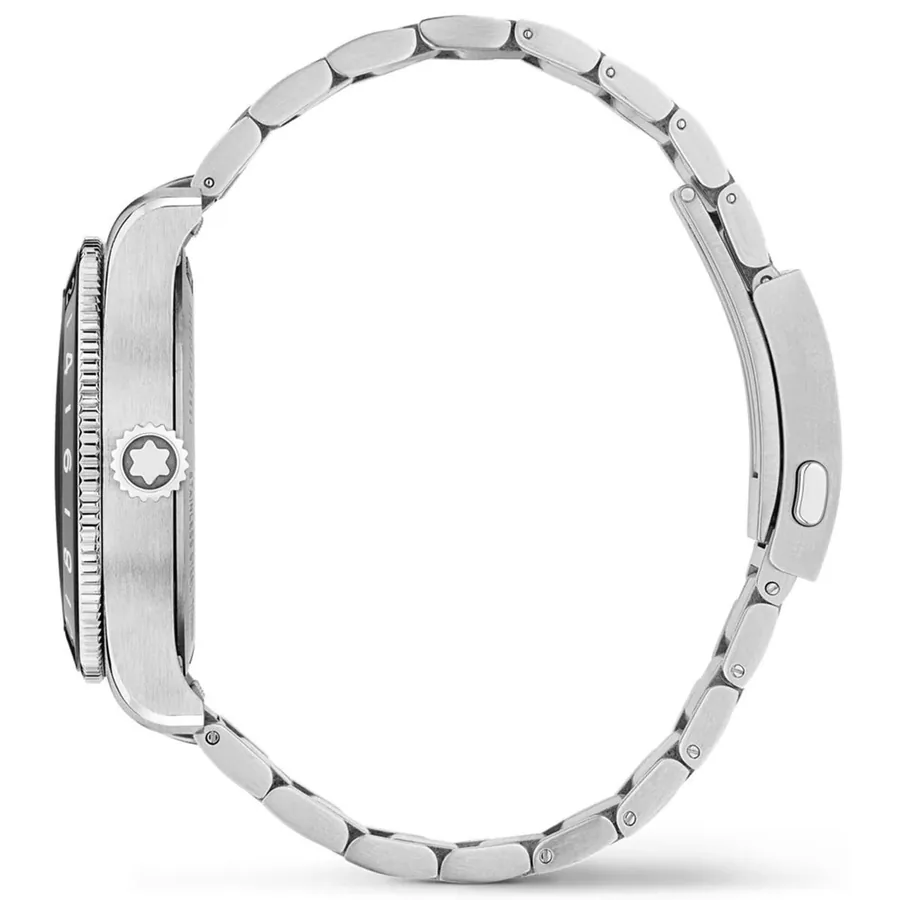Montblanc 42mm Chronograph Black Dial, Silver-Tone Stainless Steel Bracelet, view 5