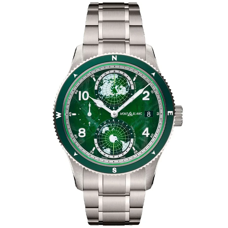 Montblanc 42mm Chronograph Green Dial, front view