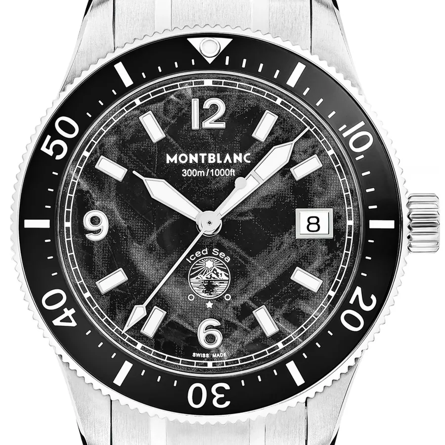Montblanc Iced Sea 38mm Automatic Black Dial, Silver-Tone Stainless Steel Bracelet, view 3