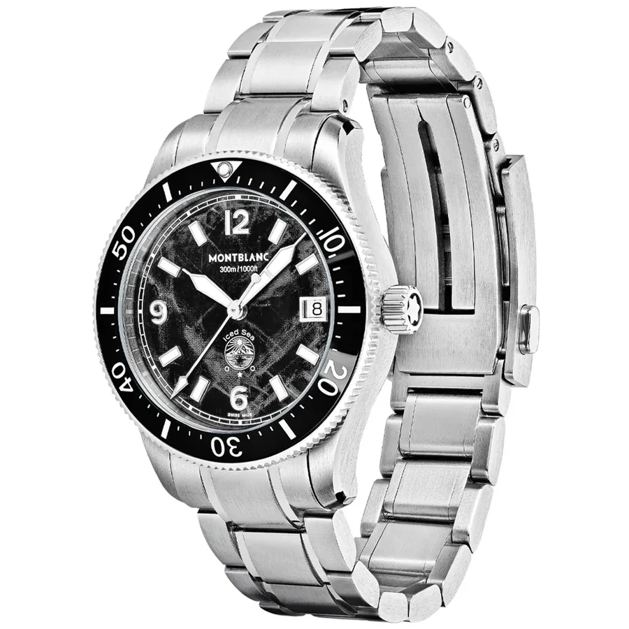 Montblanc Iced Sea 38mm Automatic Black Dial, Silver-Tone Stainless Steel Bracelet, view 5