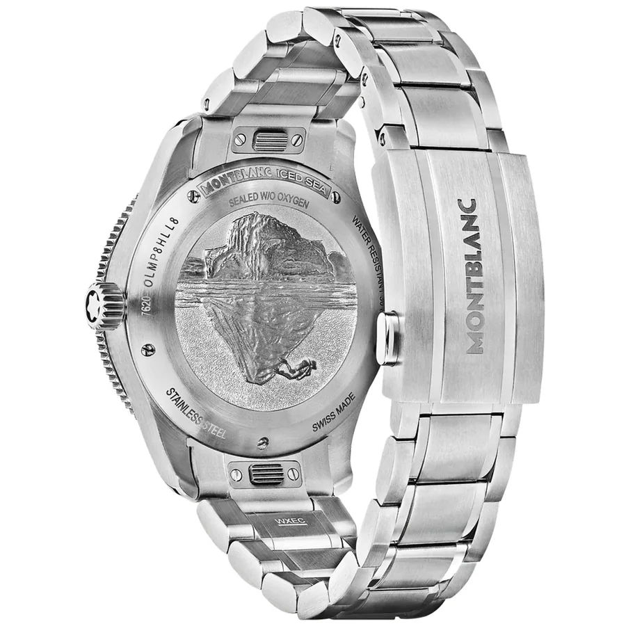 Montblanc Iced Sea 38mm Automatic Black Dial, Silver-Tone Stainless Steel Bracelet, view 6
