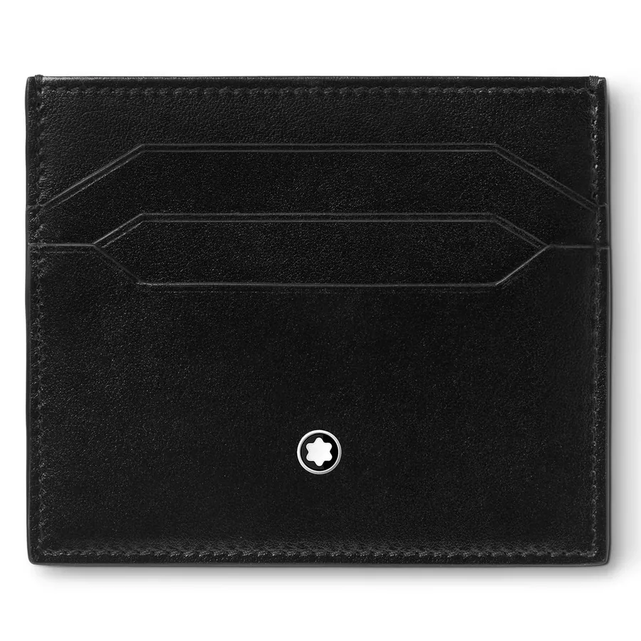 Montblanc Meisterstück Card Holder, Black Leather, front view