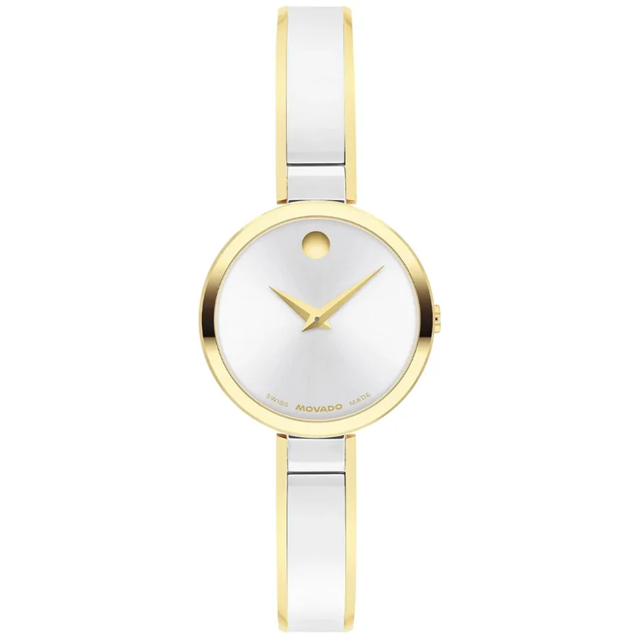 Movado 22mm Silver Dial, front view