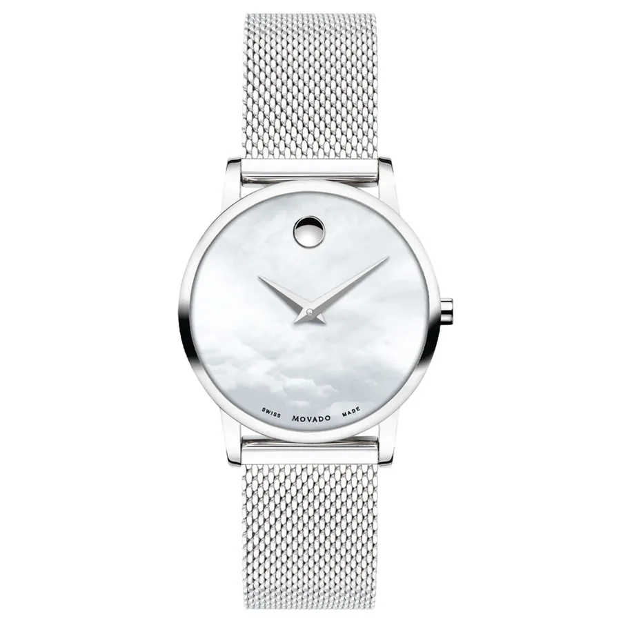 Movado 28mm Pearlescent Dial, front view