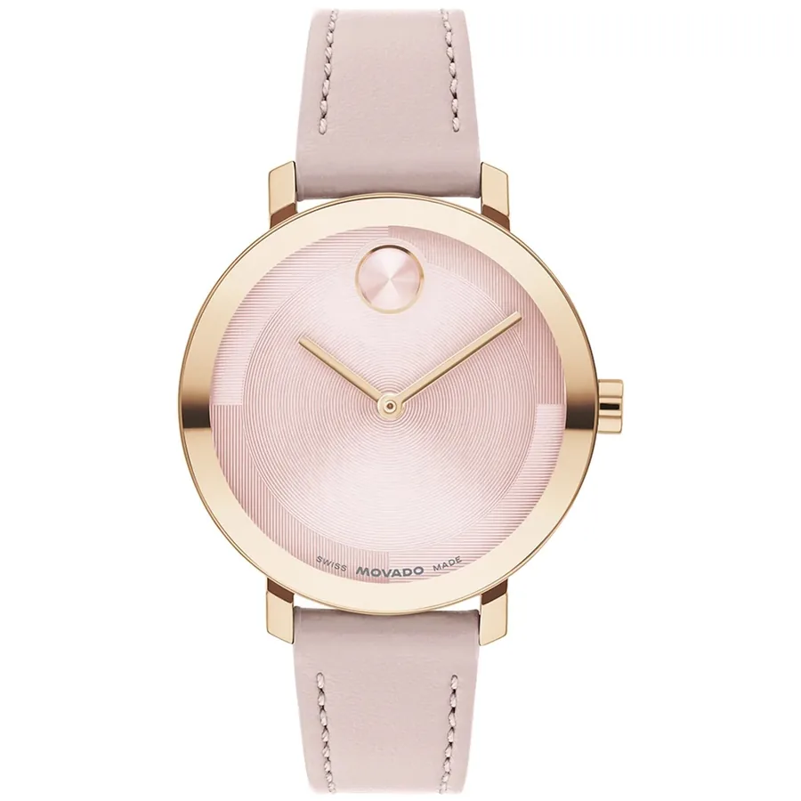 Movado 34mm Pink Dial, front view