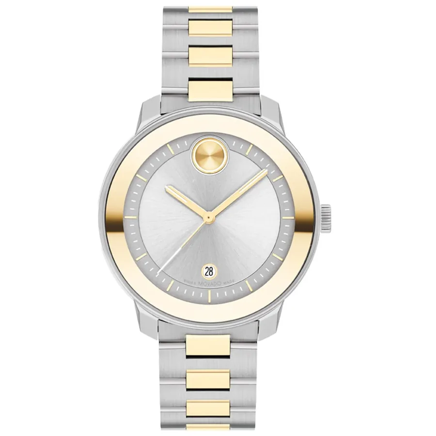 Movado 38mm Silver Dial, front view