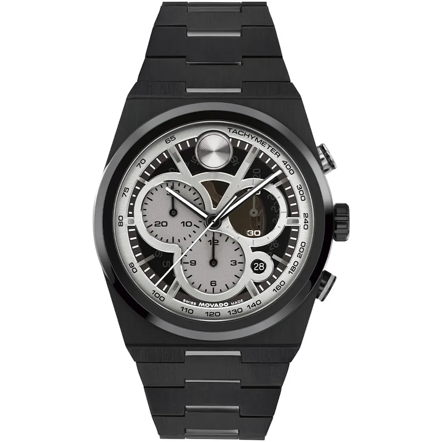 Movado 40mm Chronograph Black Dial, front view