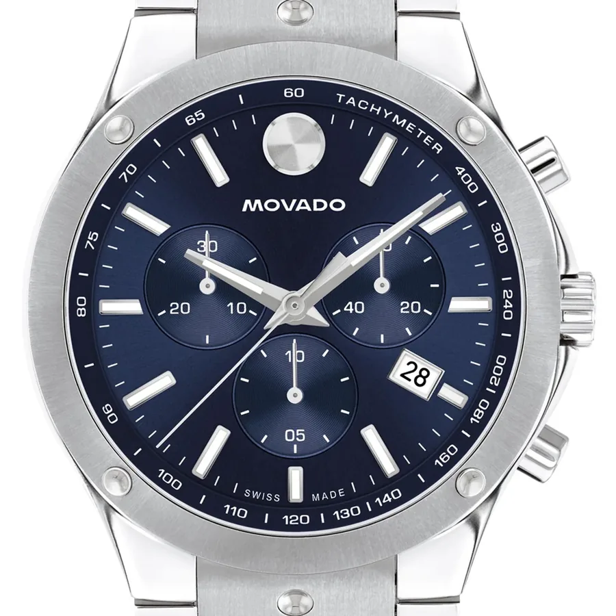Movado 42mm Chronograph Blue Dial, view 2