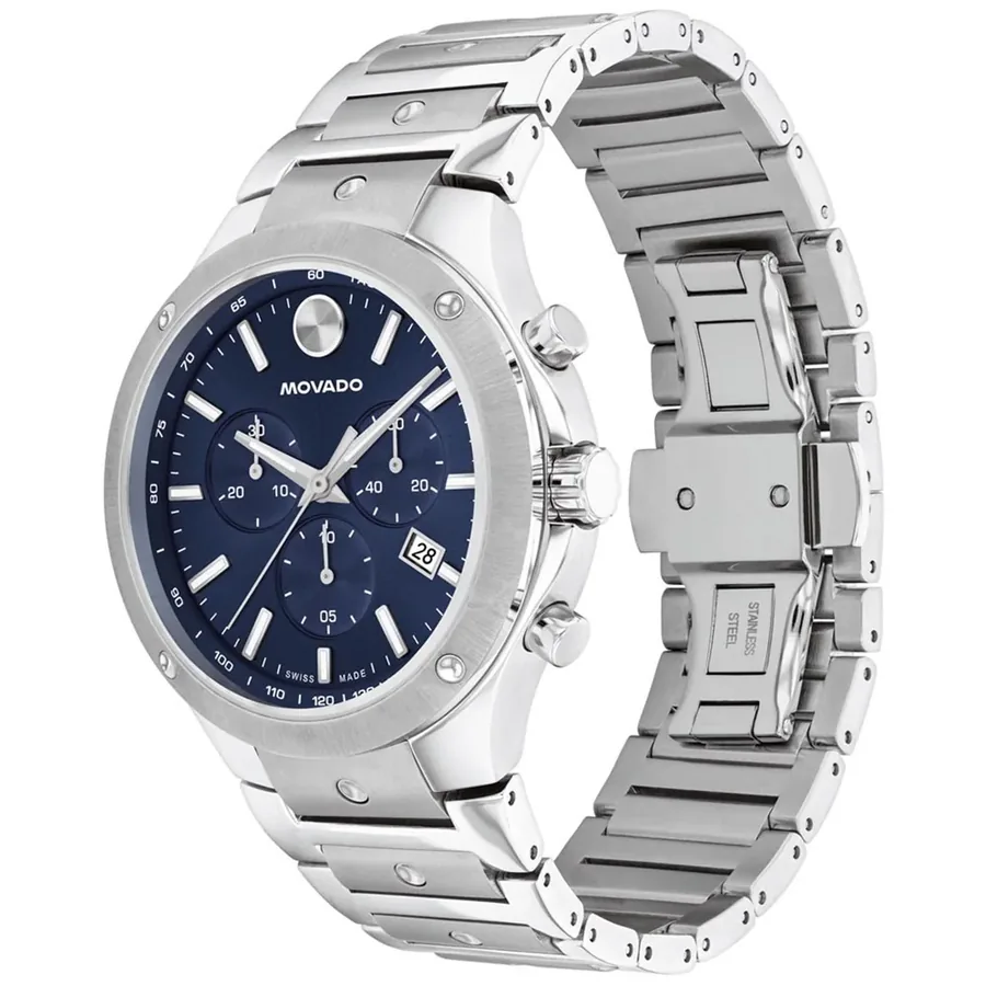 Movado 42mm Chronograph Blue Dial, view 3