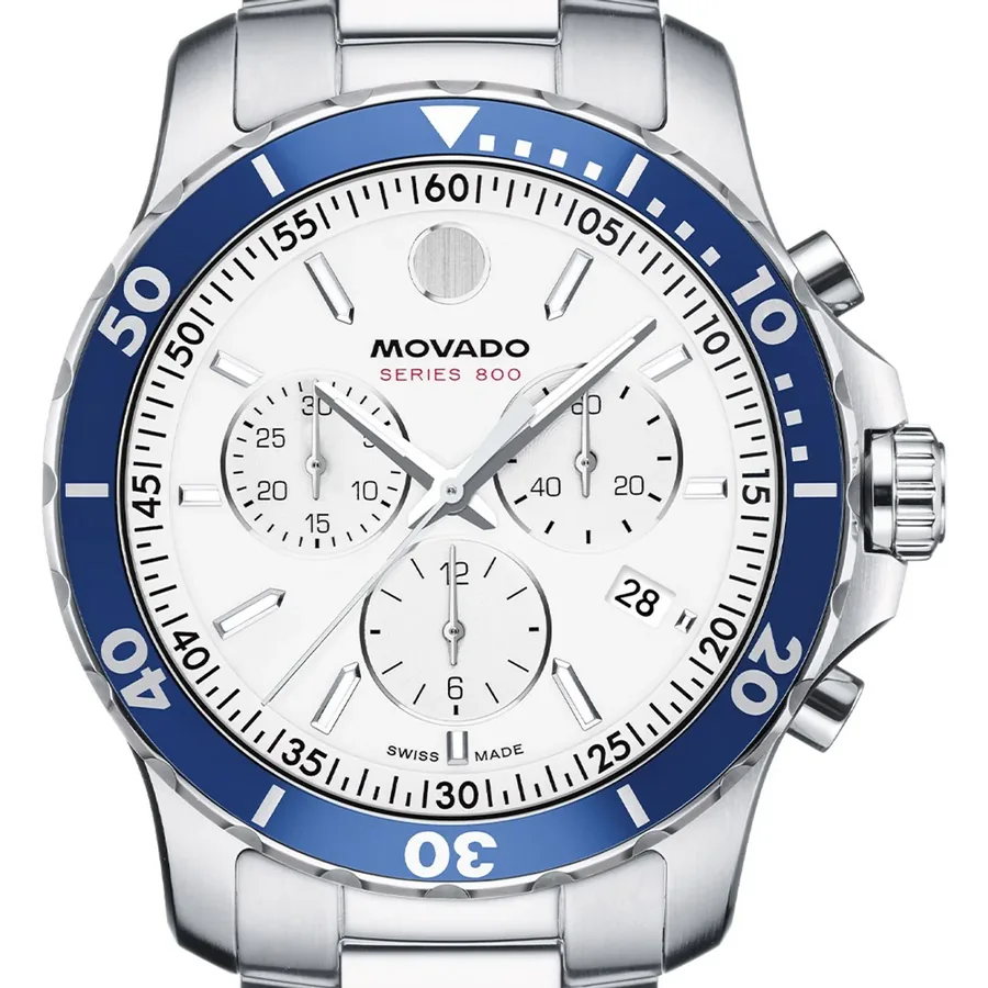 Movado 42mm Chronograph White Dial, view 2