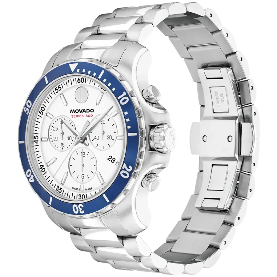 Movado 42mm Chronograph White Dial, view 3