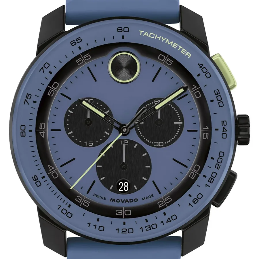 Movado 44mm Chronograph Blue Dial, view 2