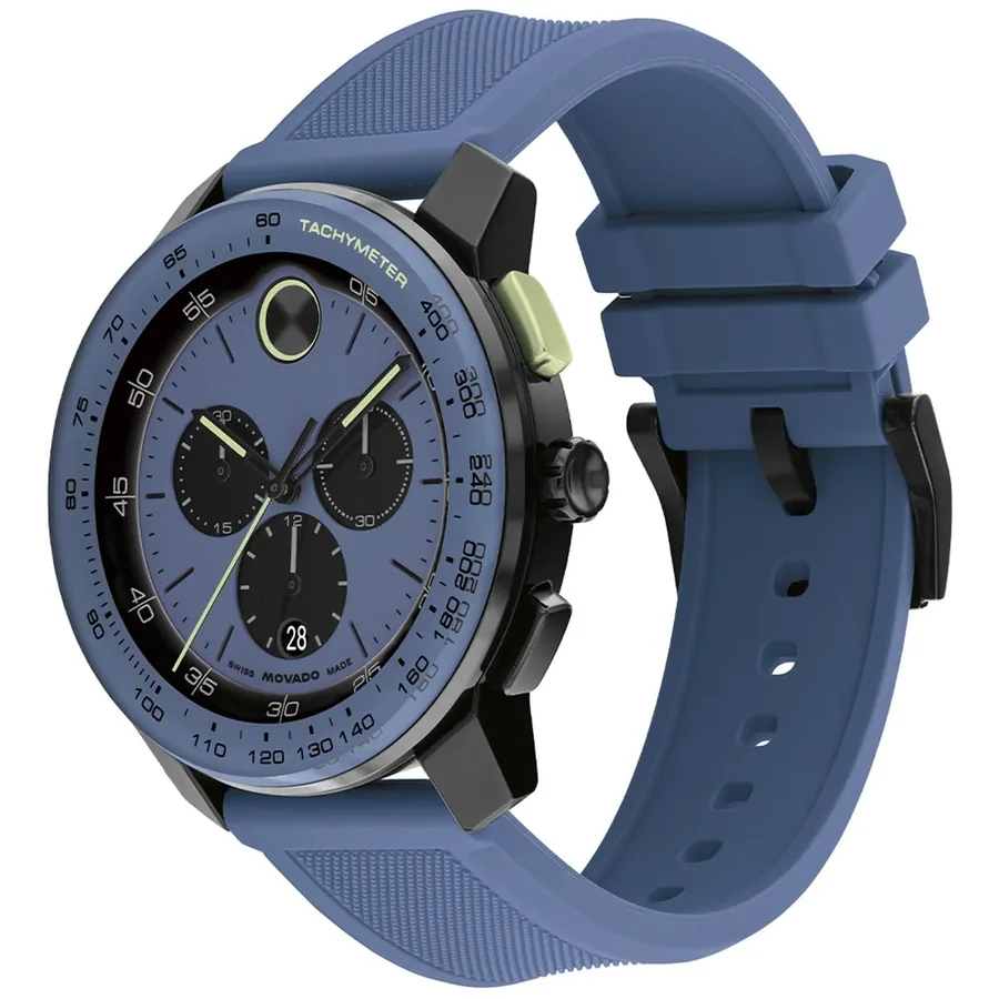 Movado 44mm Chronograph Blue Dial, view 3