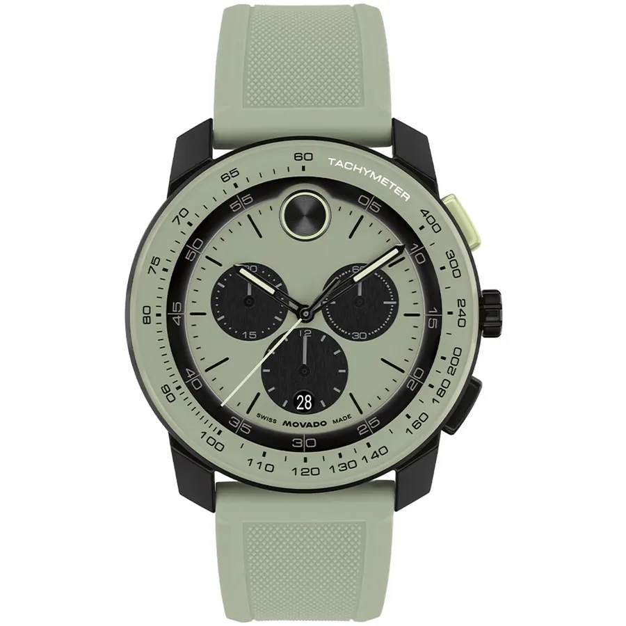 Movado 44mm Chronograph Green Dial, front view