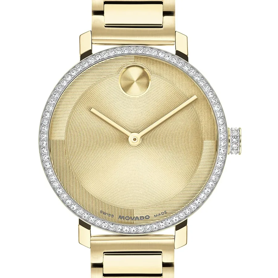 Movado Bold 34mm Gold Dial, Gold-Tone Stainless Steel Bracelet, Ref. 3601225, view 2
