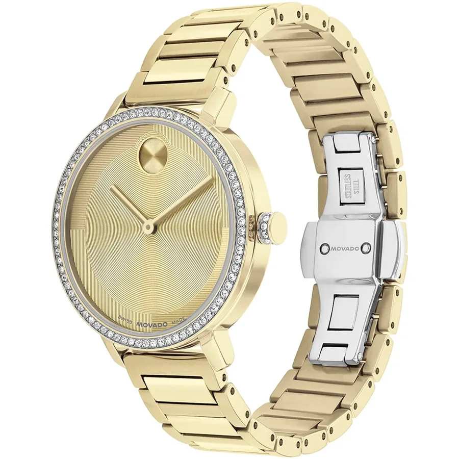 Movado Bold 34mm Gold Dial, Gold-Tone Stainless Steel Bracelet, Ref. 3601225, view 3