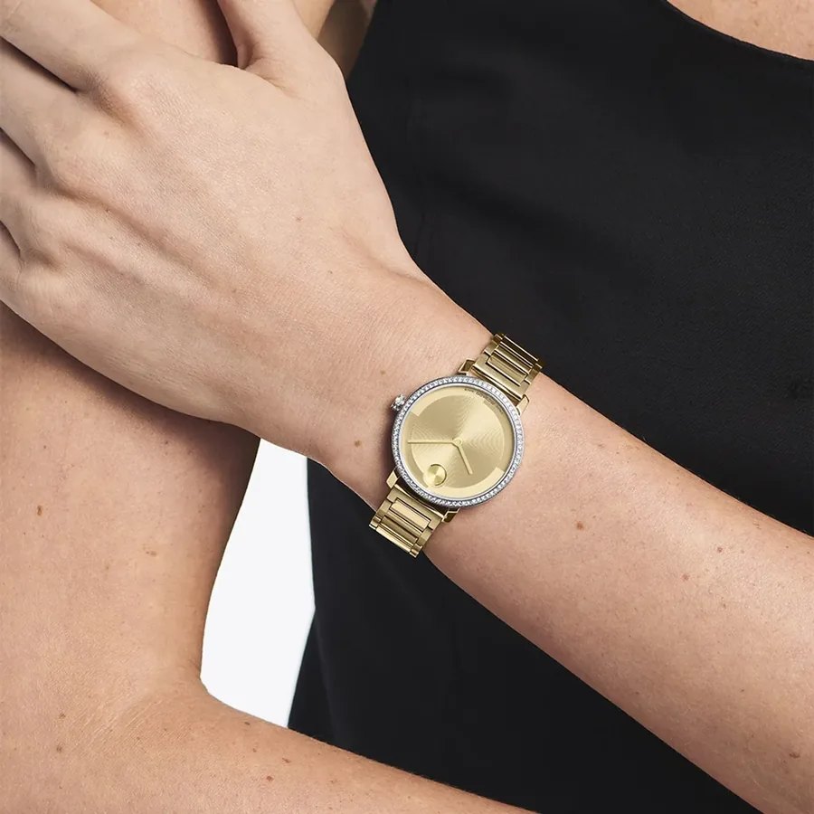Movado Bold 34mm Gold Dial, Gold-Tone Stainless Steel Bracelet, Ref. 3601225, view 5