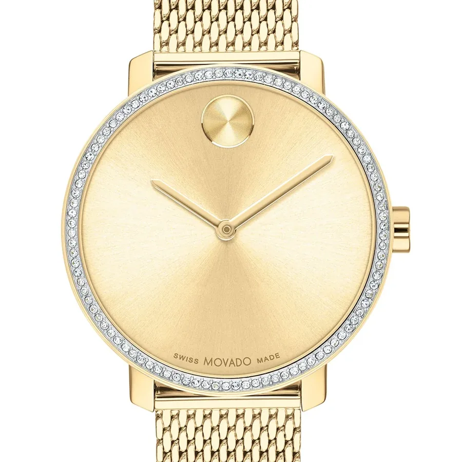 Movado Bold 34mm Gold Dial, Gold-Tone Stainless Steel Bracelet, Ref. 3600841, view 2