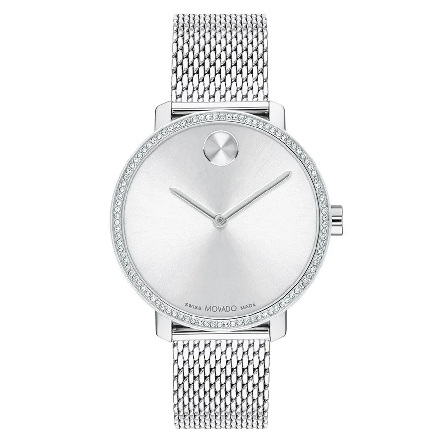 Movado Bold 34mm Silver Dial, front view