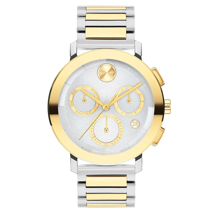 Movado Bold Evolution 2.0 Chrono 42mm Silver Dial, front view