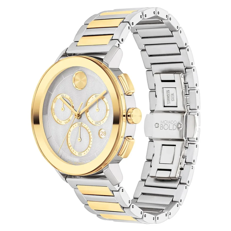 Movado Bold Evolution 2.0 Chrono 42mm Silver Dial, view 3