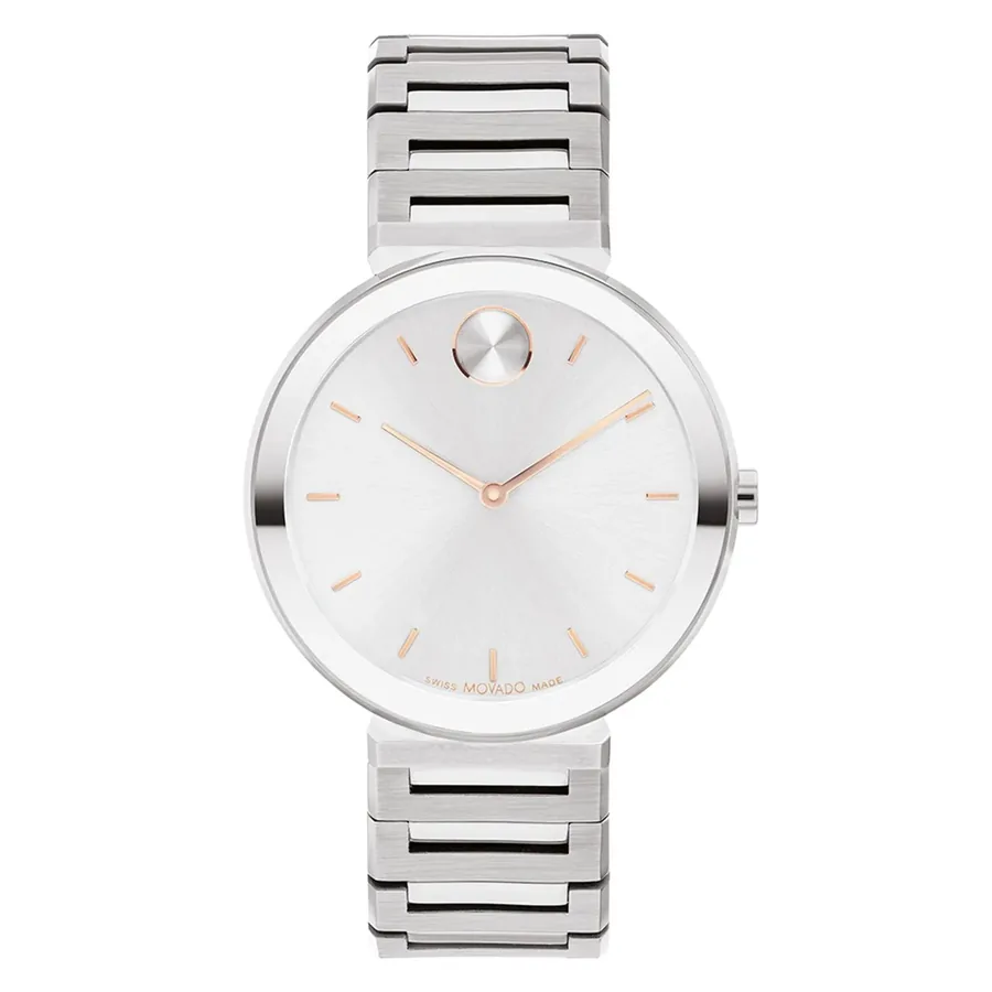 Movado Bold Horizon 34mm Silver Dial, front view