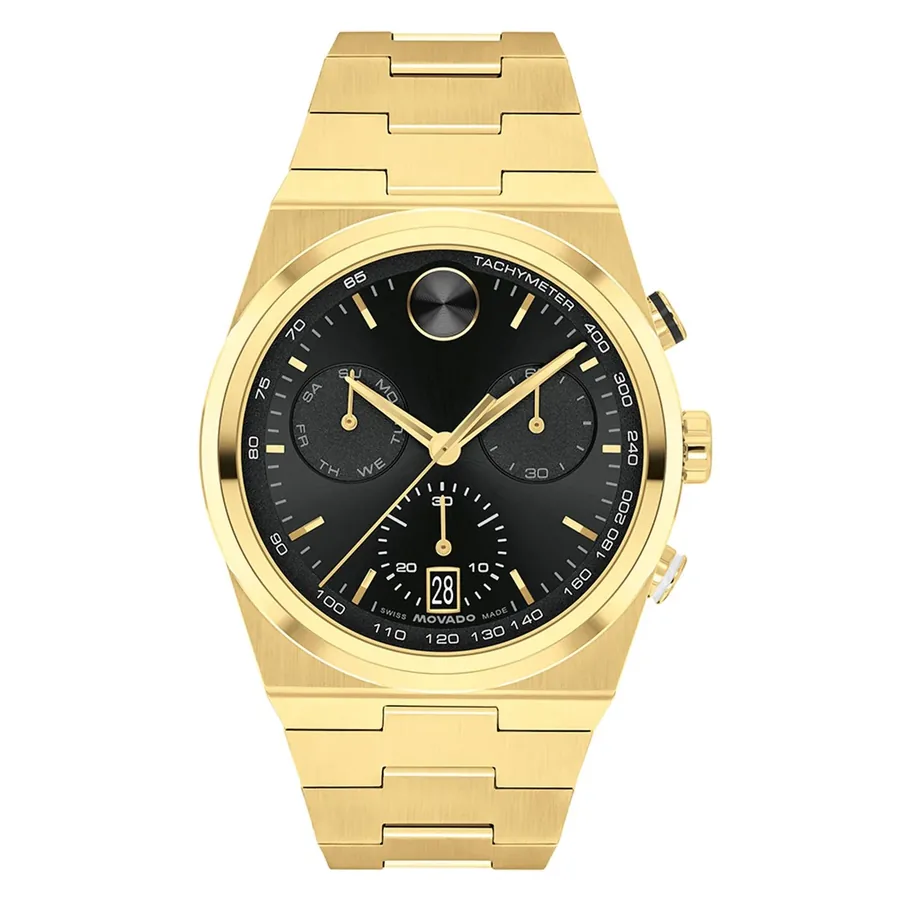 Movado Bold Quest 42mm Chronograph Black Dial, front view