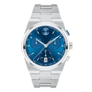 Blue dial / Silver-tone