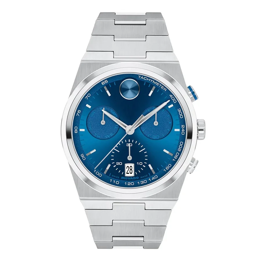 Movado Bold Quest 42mm Chronograph Blue Dial, front view