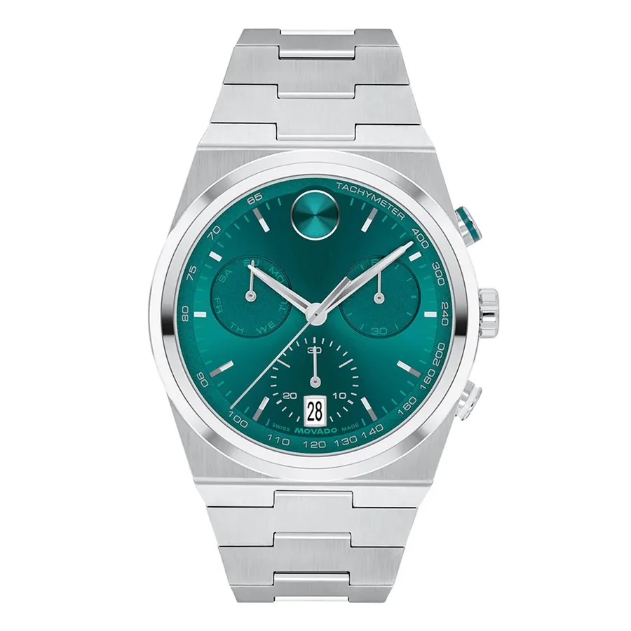 Movado Bold Quest 42mm Chronograph Green Dial, front view
