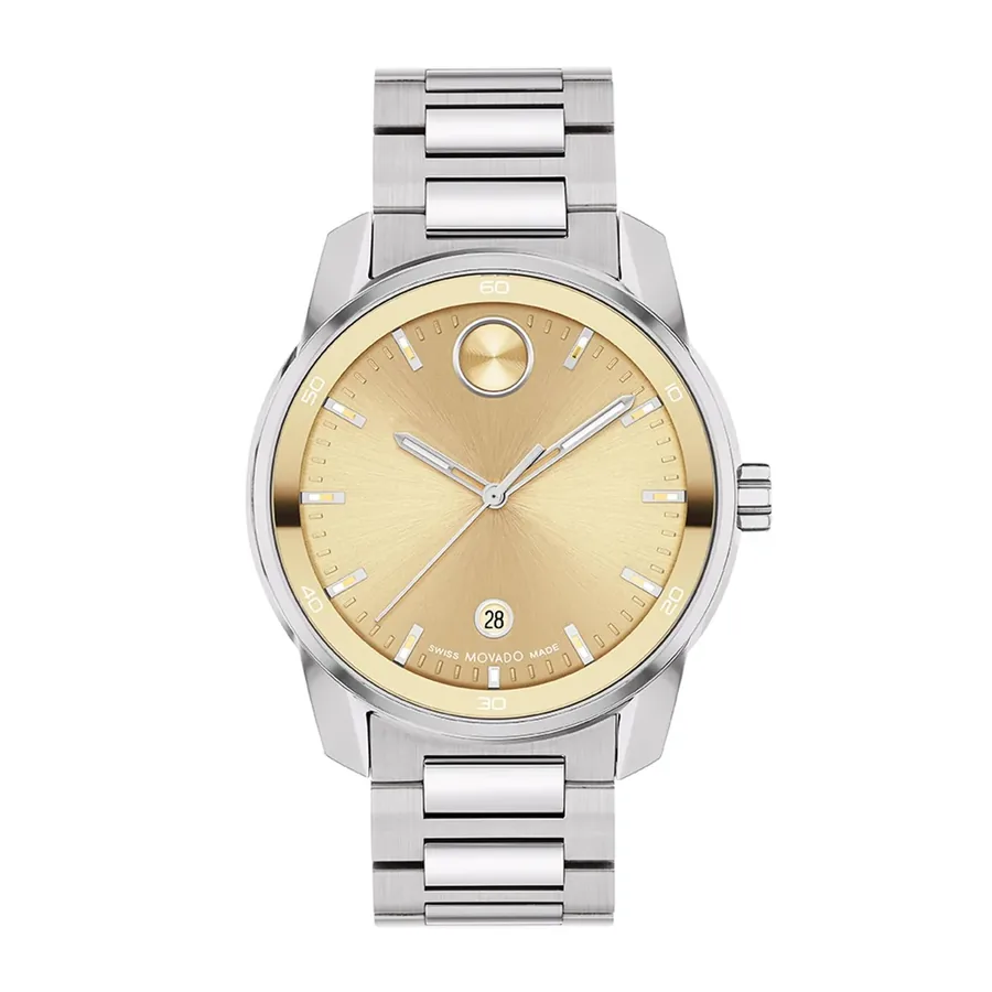 Movado Bold Verso 42mm Gold Dial, front view