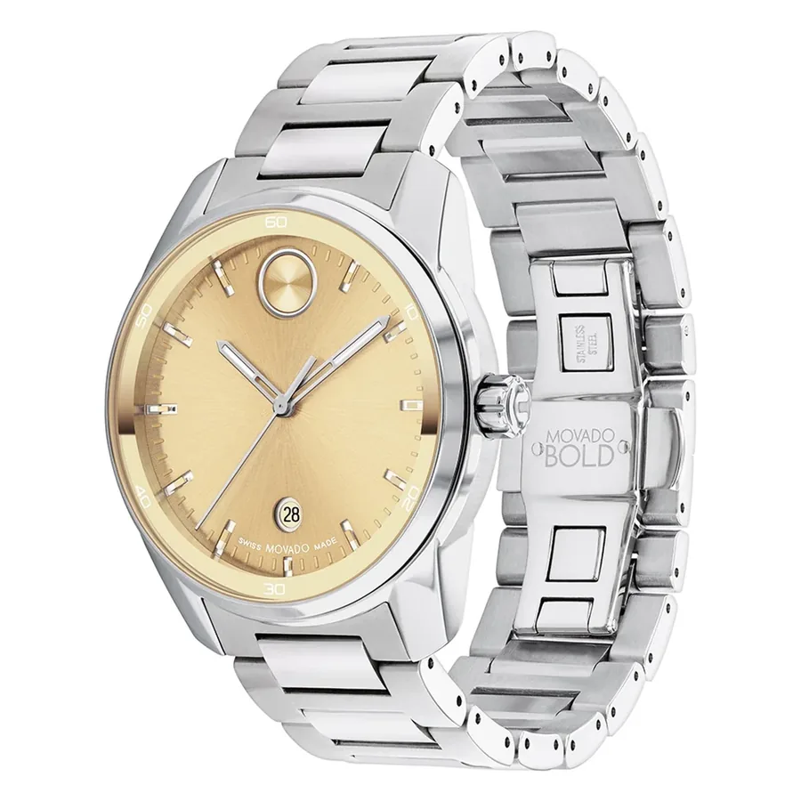 Movado Bold Verso 42mm Gold Dial, view 3