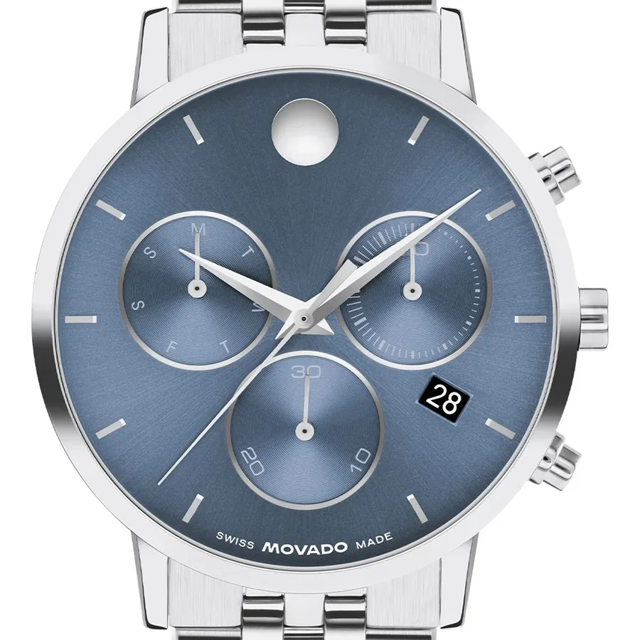 Movado Museum 42mm Chronograph Blue Dial, view 2