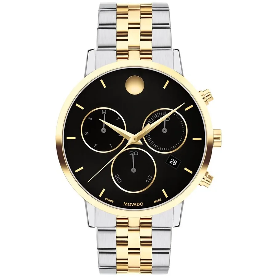 Movado Museum Classic 42mm Chronograph Black Dial, front view