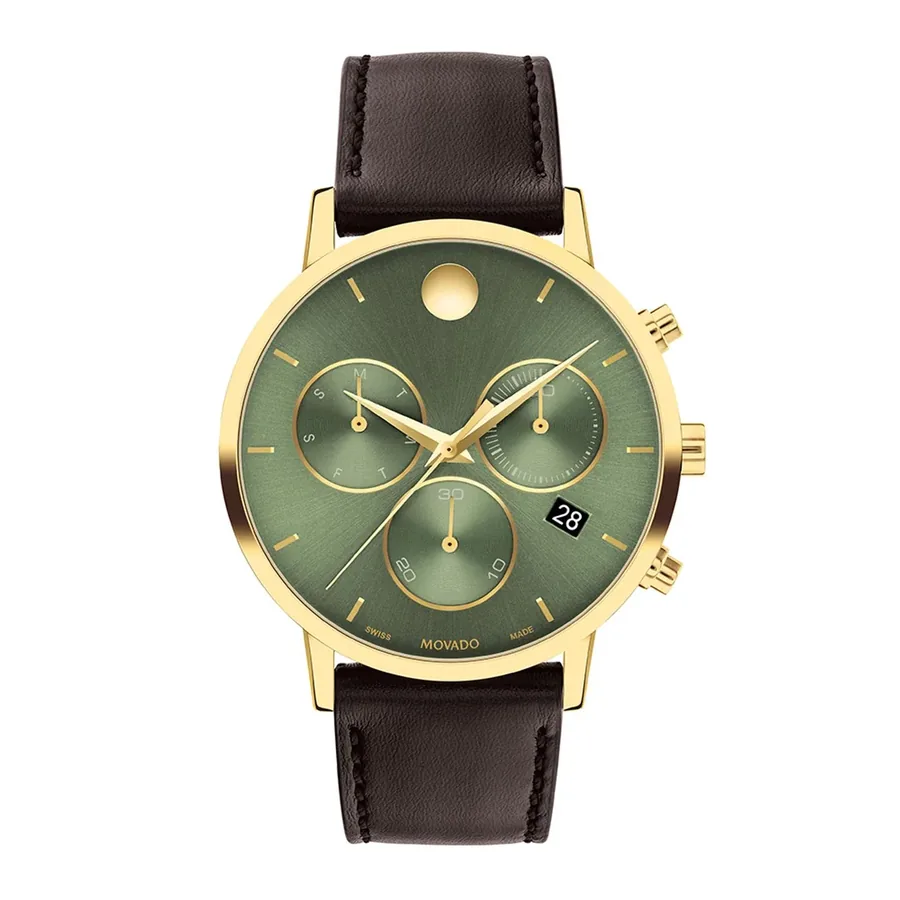 Movado Museum Classic 42mm Chronograph Green Dial, front view