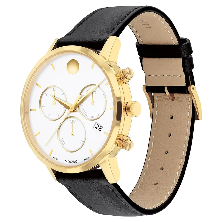 Movado Museum Classic Chronograph 42mm White Dial, view 3