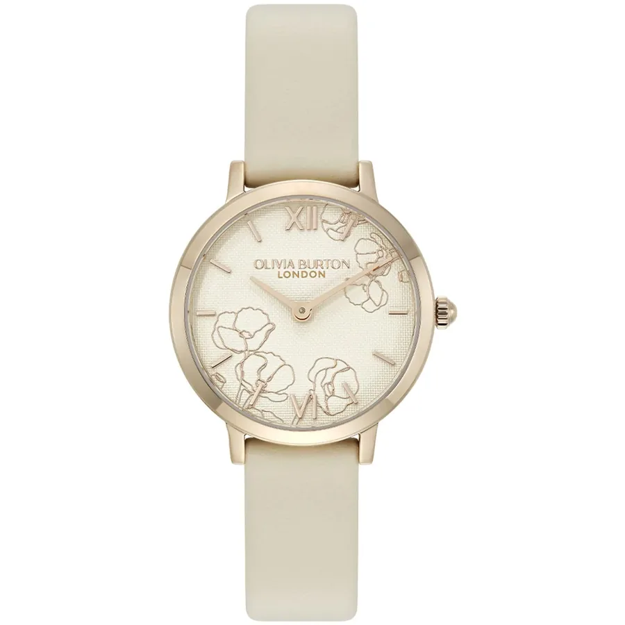 Olivia Burton Abstract Floral 28mm Floral Dial, front view