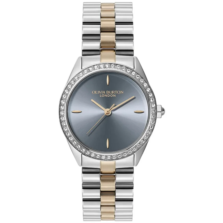 Olivia Burton Bejewelled 34mm Blue Dial, front view