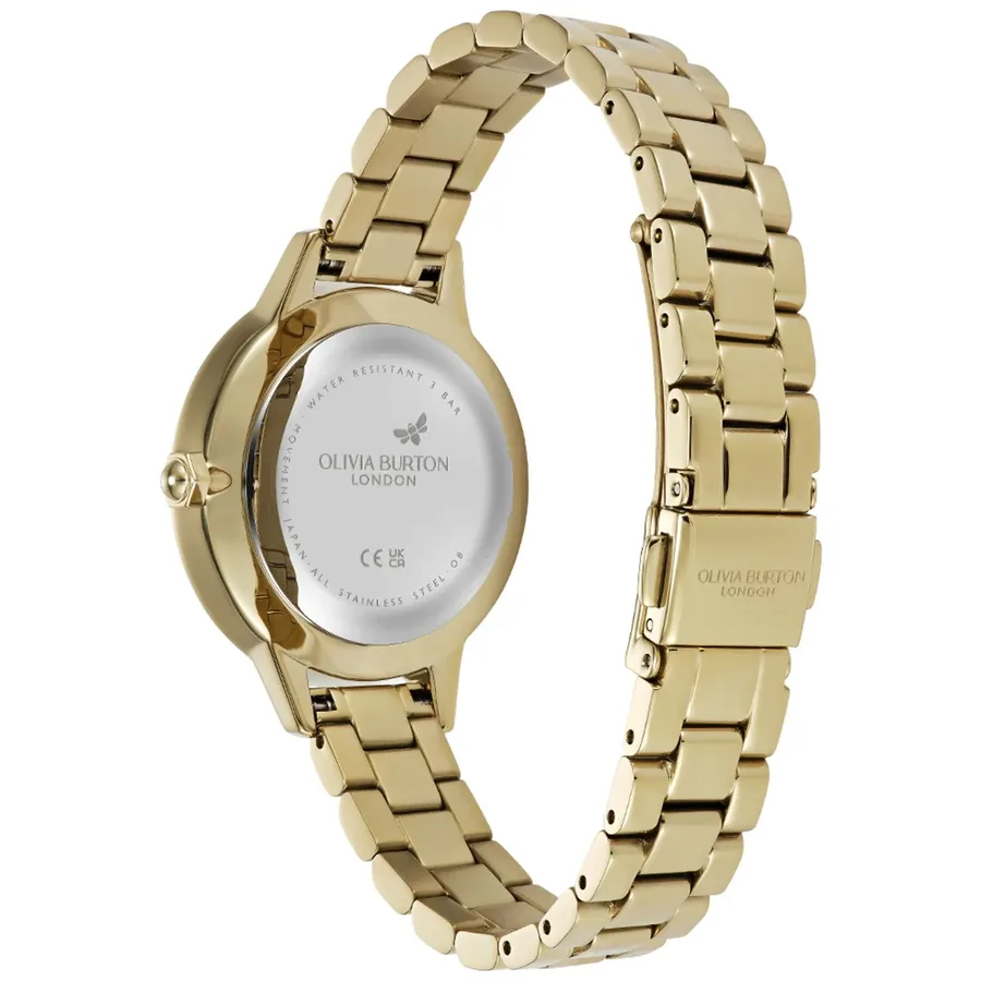 Olivia Burton Captivate 34mm Pearlescent Dial, Gold-Tone Stainless Steel Bracelet, view 4