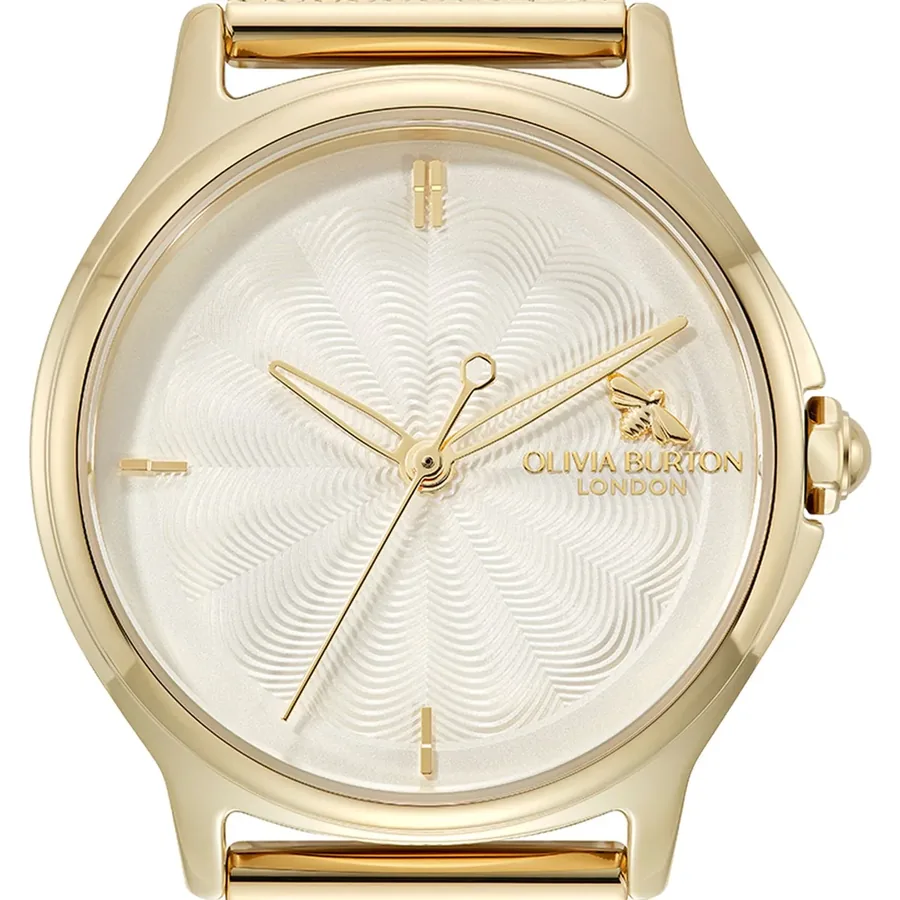 Olivia Burton Classic Bee 30mm White Dial, Gold-Tone Stainless Steel Bracelet, view 3