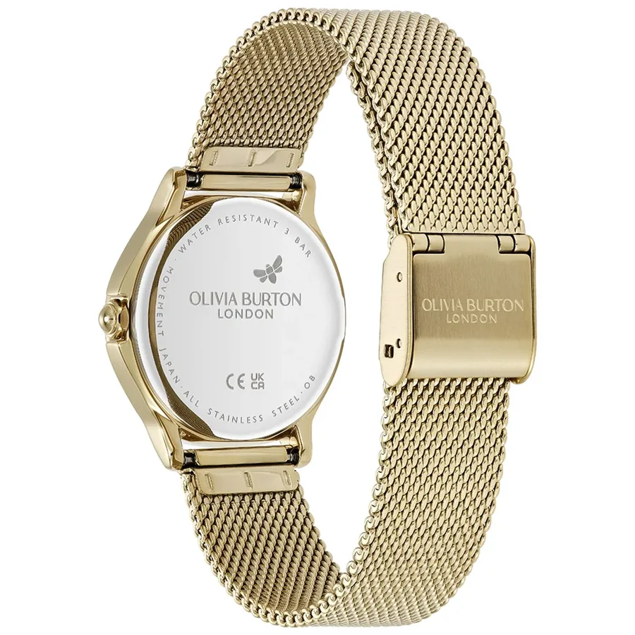 Olivia Burton Classic Bee 30mm White Dial, Gold-Tone Stainless Steel Bracelet, view 5