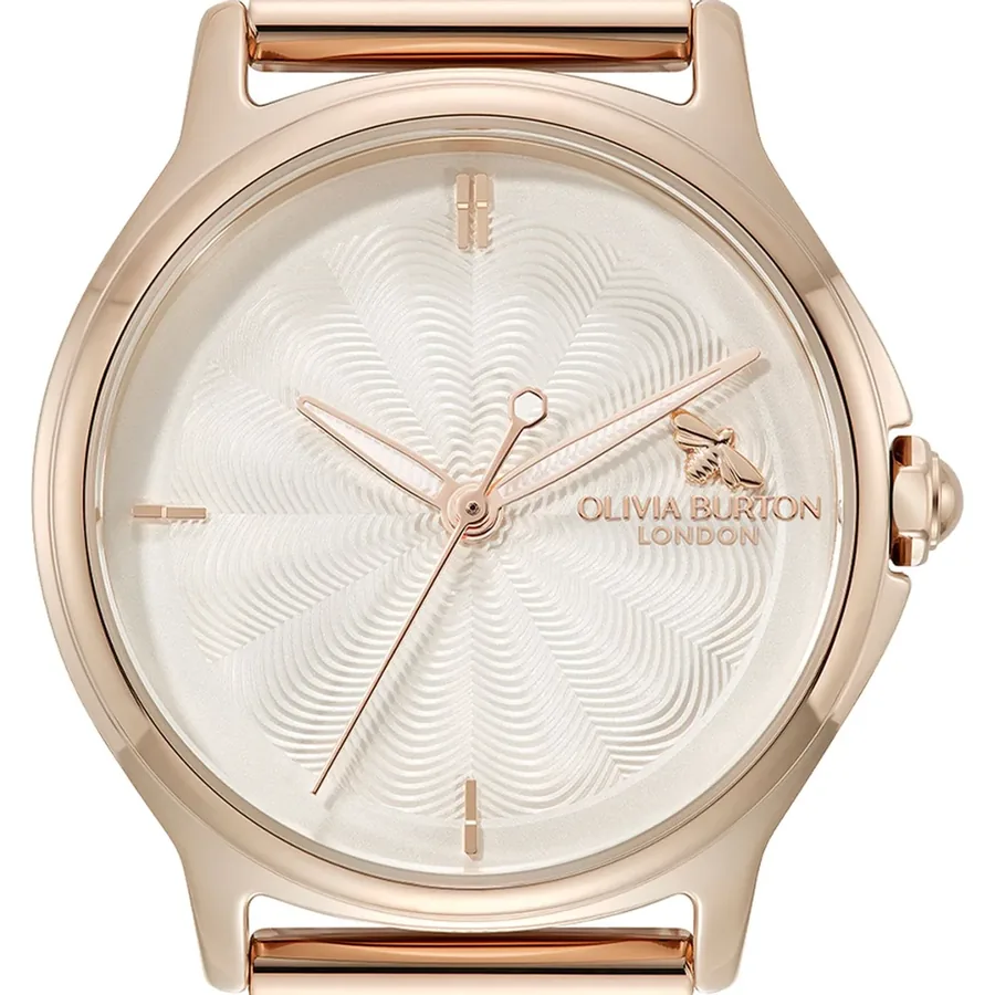 Olivia Burton Classic Bee 30mm White Dial, Rose Gold-Tone Stainless Steel Bracelet, view 2