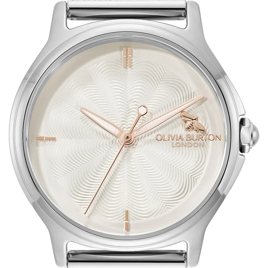 Olivia Burton Classic Bee 30mm White Dial, Silver-Tone Stainless Steel Bracelet, view 2